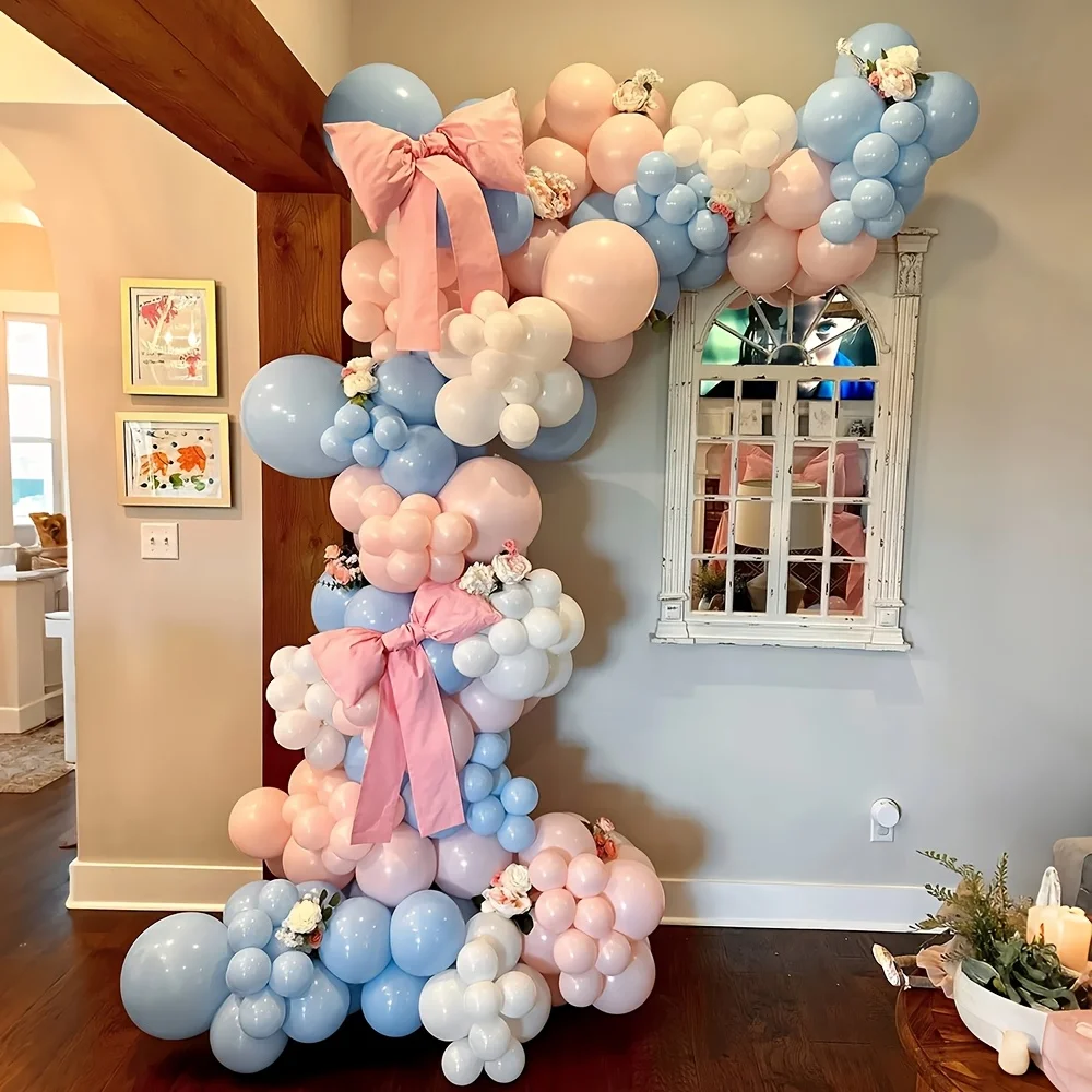 175 Stück blau rosa weiß Ballon Girlande Bogen Kit Geburtstag Party Dekorationen Kinder Geburtstag Ballon Hochzeit Decora Baby Shower Geschenk