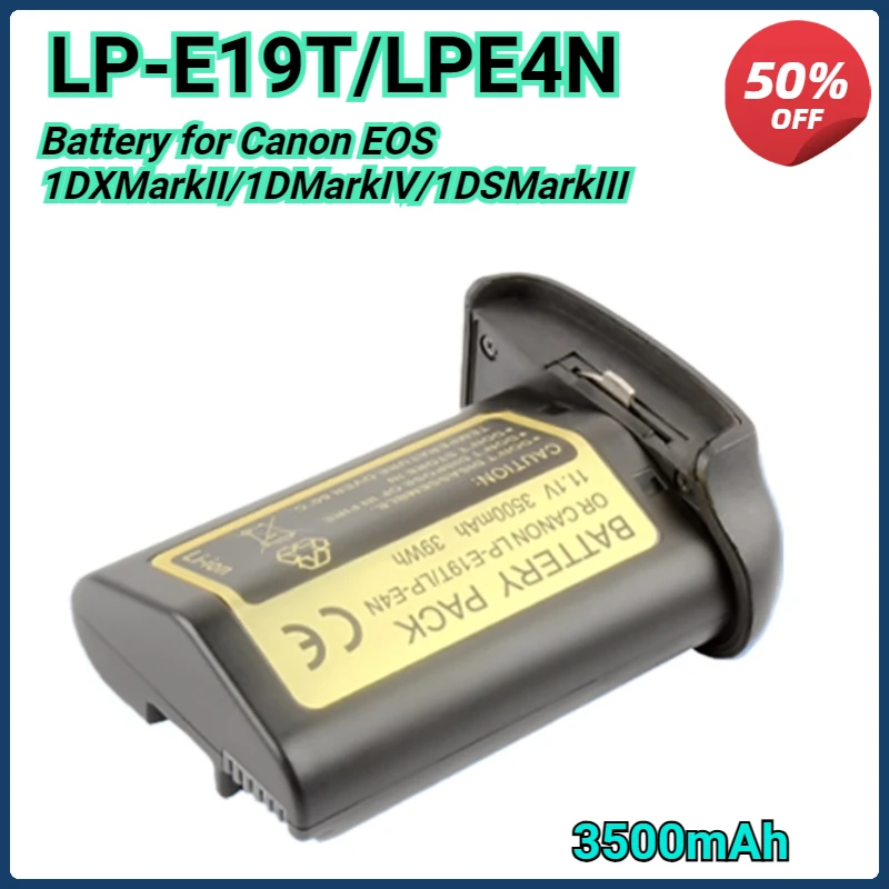 

LP-E19T/LP-E4N 3500mAh Li-ion Battery for Canon EOS 1DX MarkII 1D MarkIV 1DS MarkIII 1DX 1Ds Mark Lll 1Ds Mark LV LPE4N