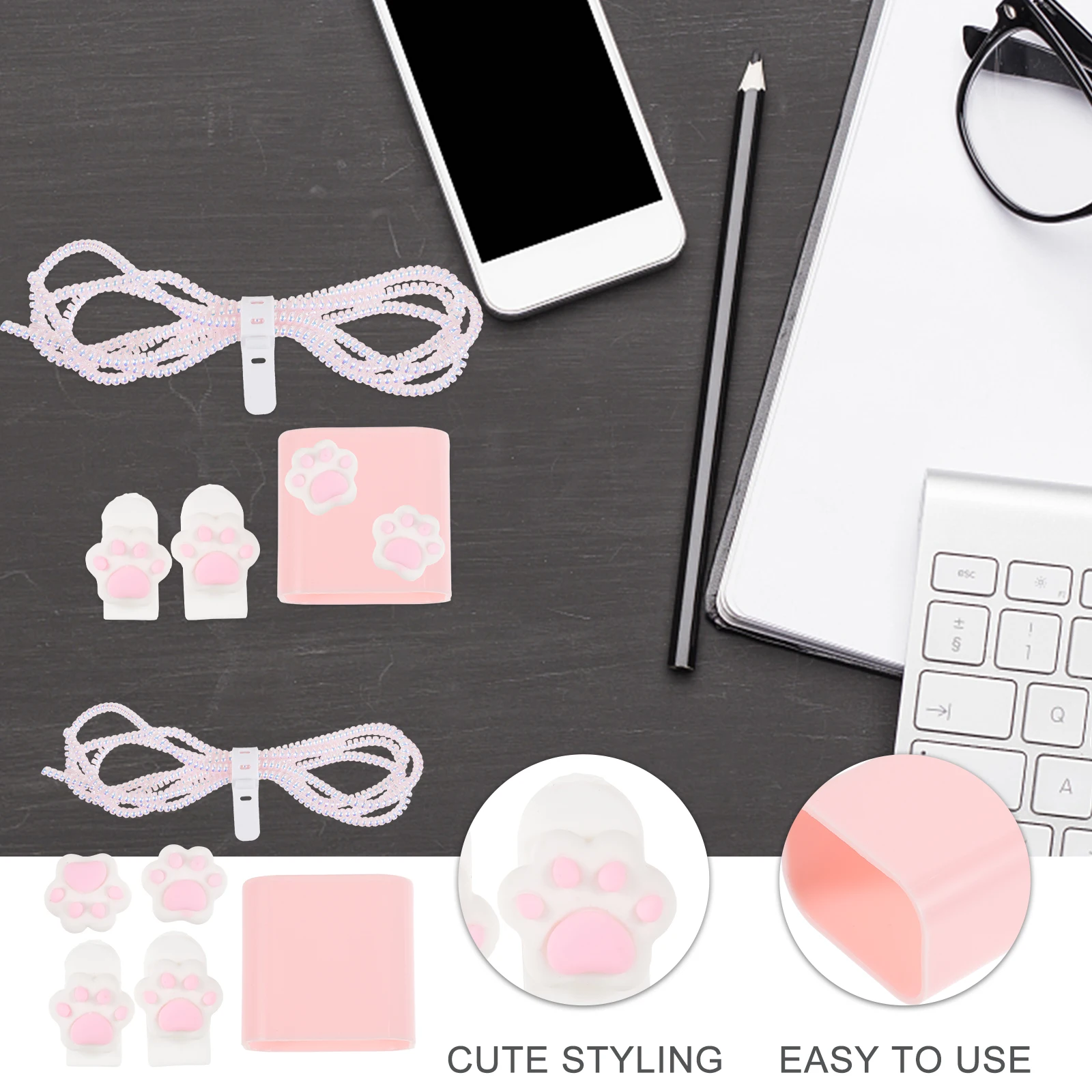 

Cable Protector 20W Power Adapter Case Pink TPU Winding Rope for 14 12 13 Pro 10 Lightweight Portable