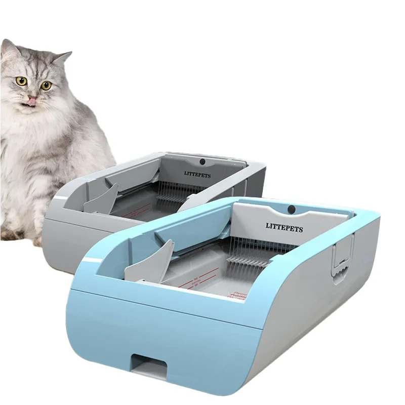 Automatic Cat Litter Box Deodorant Pet Toilet, Semi-closed Electronic, Self Cleaning, App Control, Bedpan