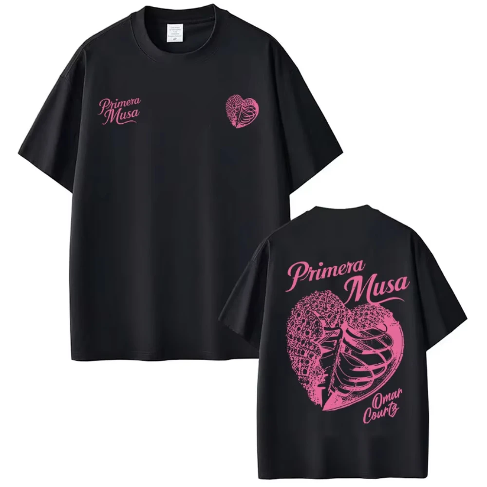 عمر كورتز بريميرا موسى ألبوم جولة ميرش تي شيرت الرجال النساء الهيب هوب موضة تي شيرت عادية القطن فضفاض تي شيرتات قصيرة الاكمام