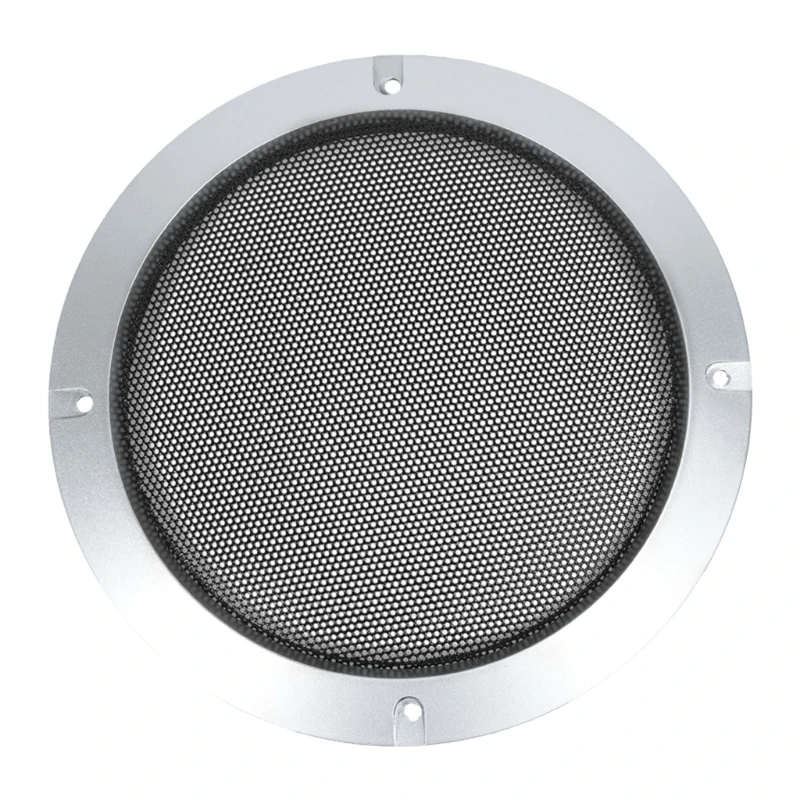 1 Pair Silver Replacement Round Speaker Protective Mesh Net Cover Speaker Grille 2/3/4/5/6.5/8/10 inch Speaker Accessory