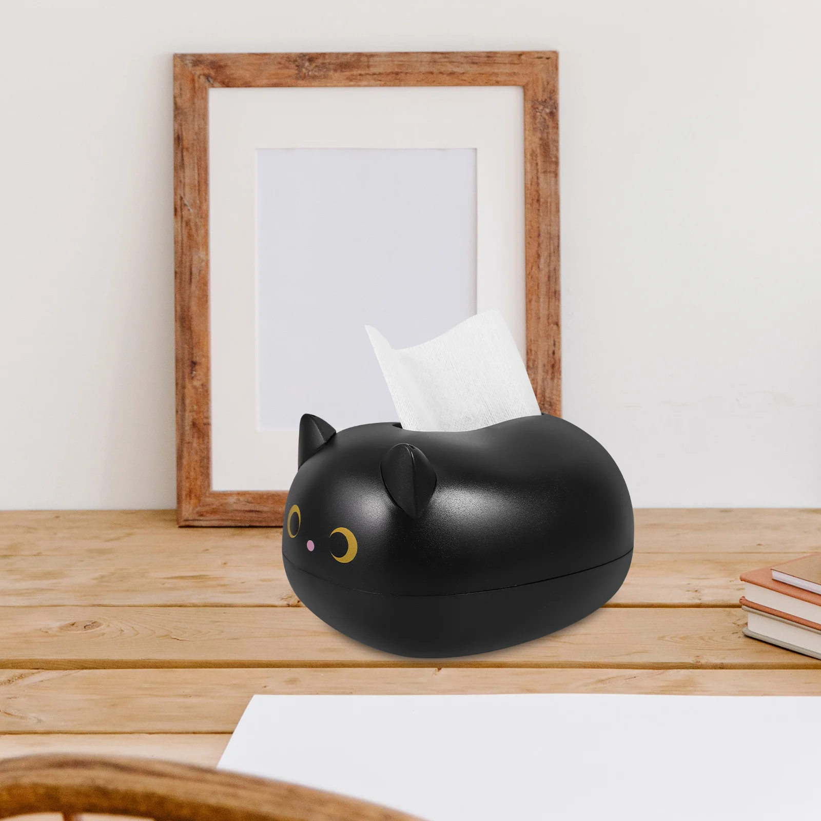 

Cute Cat Box Napkin Organizer Tabletop Tissue Holder Bedroom Decorative Storage Box Cartoon Napkin Container Household