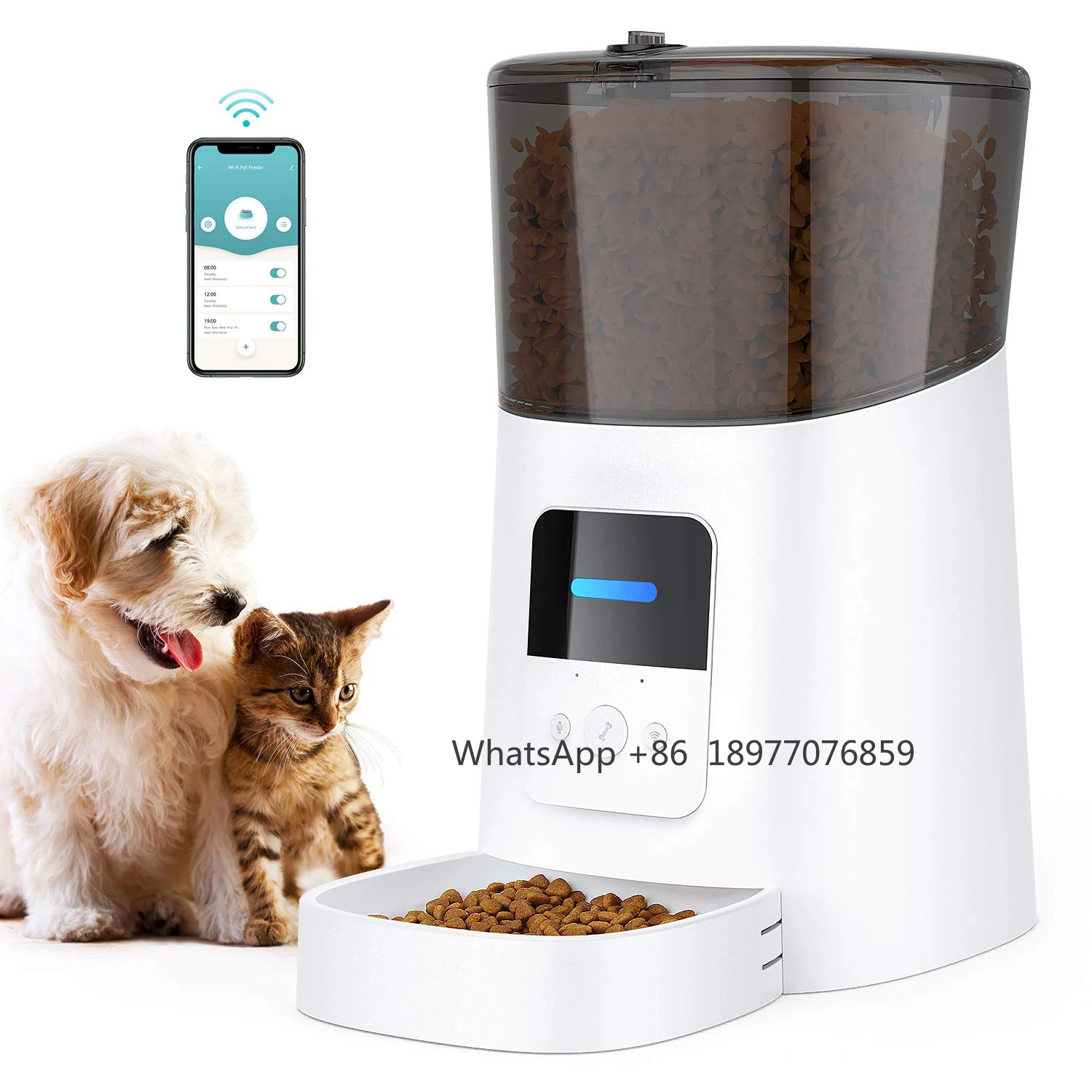 

TuyaSmart Electronic Automatic Wifi Connection To Pet Feeder Manual Feeding Dog Cat Battery Operated Pet Feeder