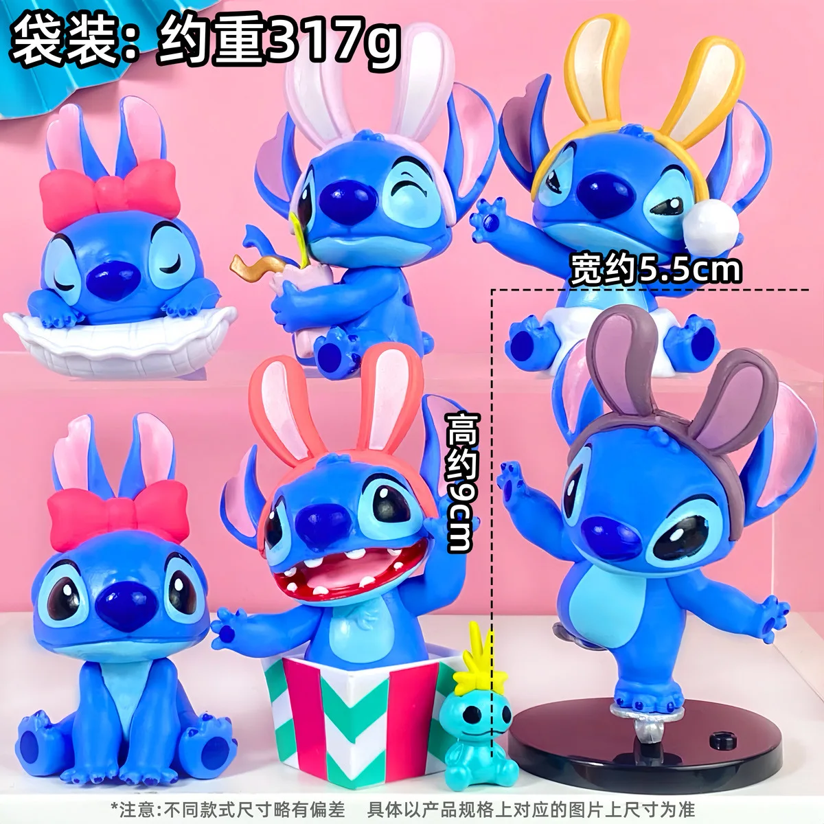 Disney Stitch lalka Model cartoon stitch Action figurki Anime urocza kreskówka zimowa seria opowieści ozdoby na biurko pokoju lalki