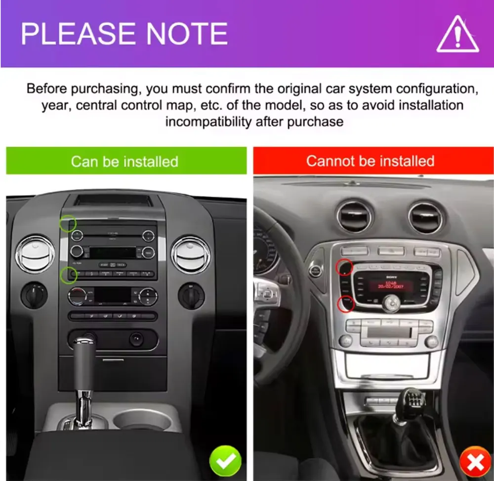 7“ Apple CarPlay Android auto 6-128GB (8CORE) For Ford Mustang 2005-2009 Screen Android15 Head Unit GPS Navigation Radio