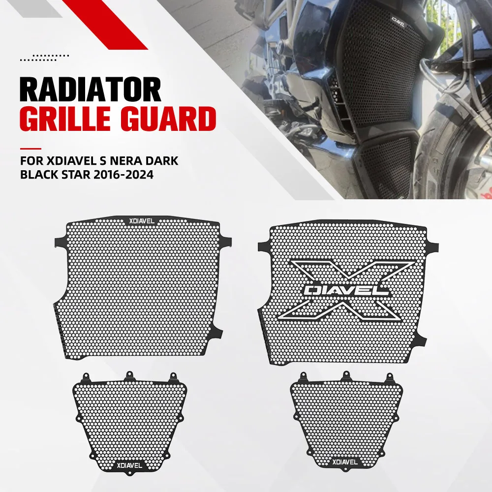 

X-Diavel S Radiator Grille Guard Cover Oil Cooler Engine Guard FOR Ducati XDiavel S Nera Dark Black Star 2016-2022-2023-2024