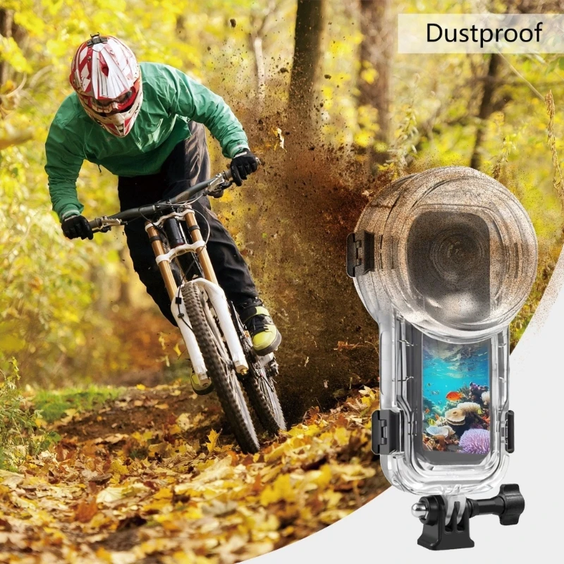 

60m Waterproof Housing Dive Case For 360 Sports Camera Invisible Protect H8WD