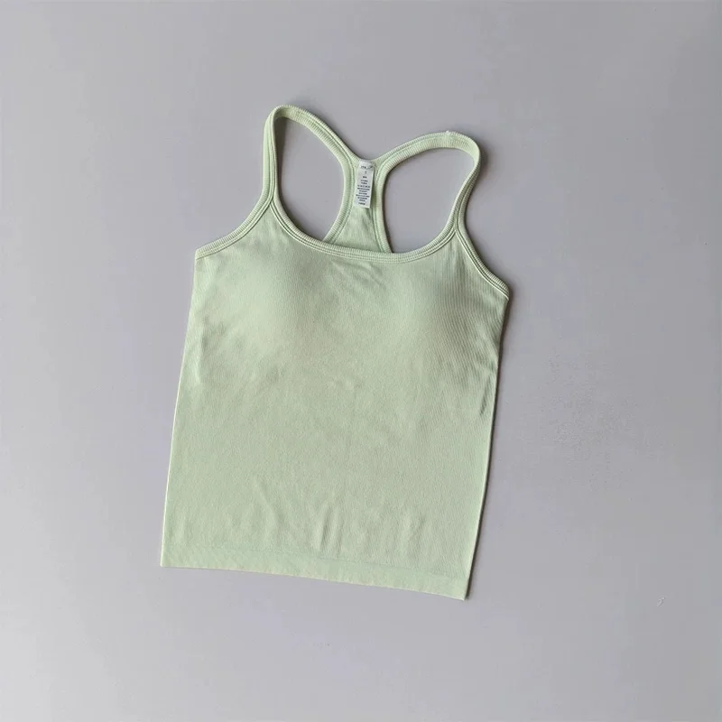 Nahtloser Yoga-BH für Damen in I-Form, stoßdämpfend, mit Brustpolster, schnelltrocknend, dehnbar, ideal für Fitnessstudio und Laufen. – Detail 17