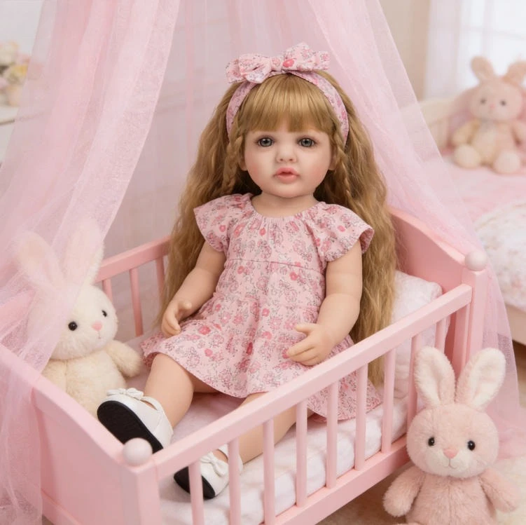 

NPK Realistic 55cm Betty Reborn Baby Doll Full Body Vinyl Standing Baby Girl with 3D Painted Skin Very Lifelike Gifts