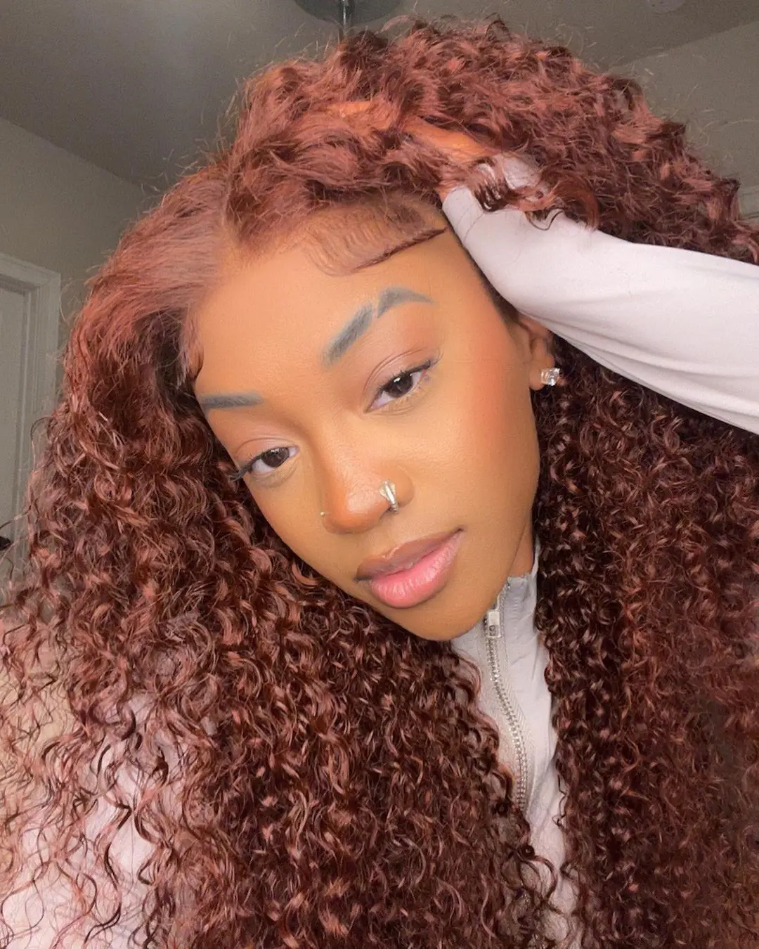 

Reddish Brown Curly Lace Frontal Human Hair Wigs 13x6 13x4 Deep Fall Color Lace Wigs Brazilian Virgin HD Lace Frontal Wig