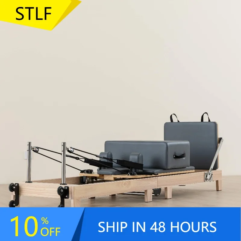 

YTYIN Solid Oak Multifunctional Pilates Reformer Modern Foldable Design For Fitness Training & Pilates Yoga Studio Pilates Refor