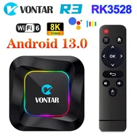 VONTAR R3 TV Box Android 13 Rockchip RK3528 Quad Core Cortex A53 compatible con vídeo 8K BT Wifi6 Google reproductor multimedia de voz decodificador