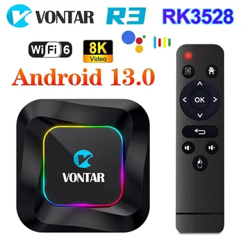 VONTAR R3 TV Box Android 13 Rockchip RK3528 Quad Core Cortex A53 prise en charge 8K vidéo BT Wifi6 Google lecteur multimédia vocal décodeur
