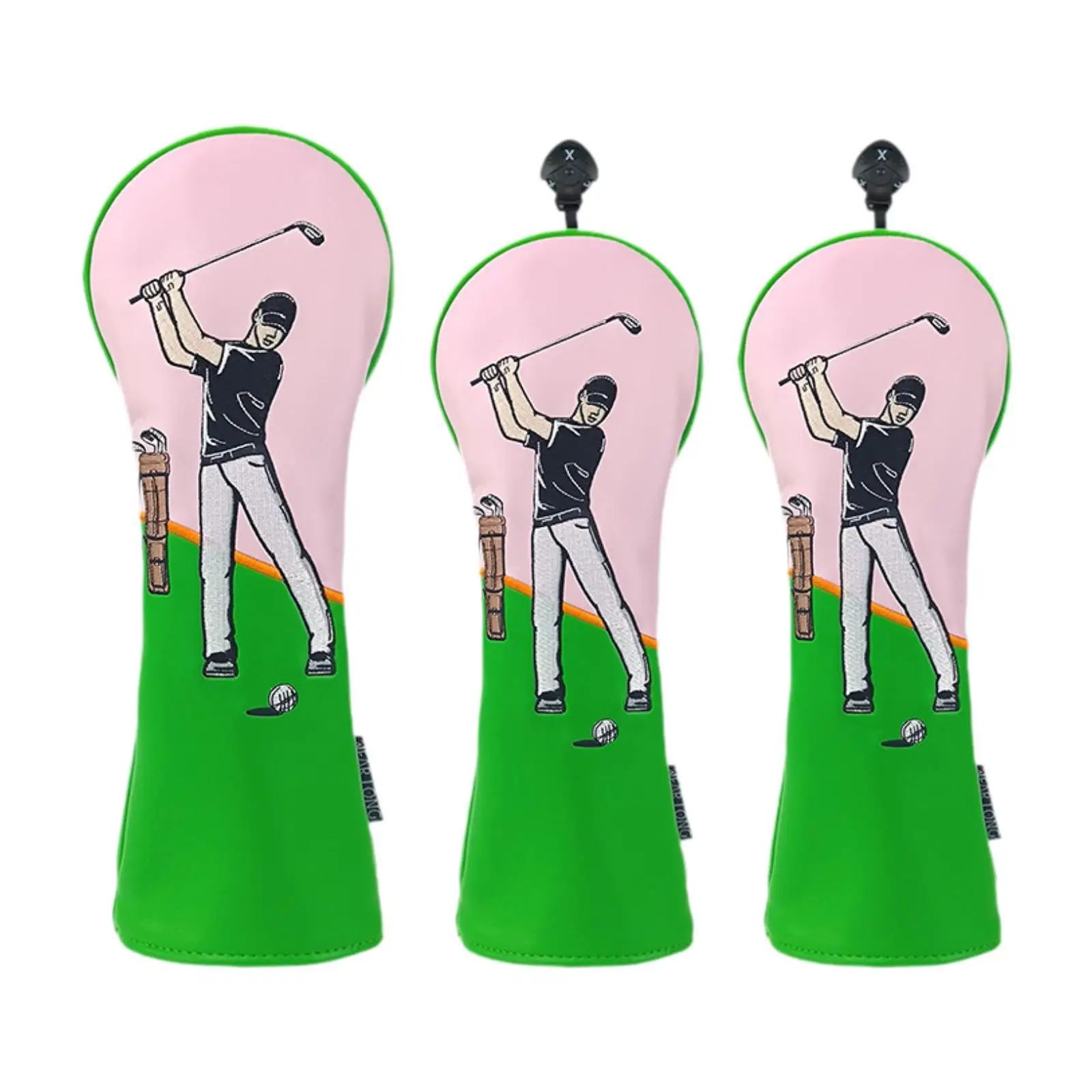

3x Golf Club Head Covers Set for Men Women Golfer Gift Waterproof Sleeve