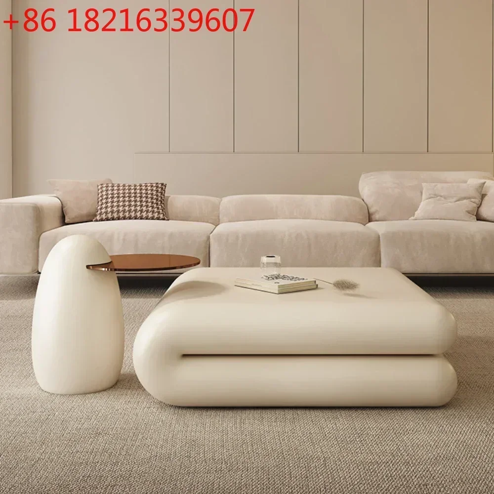 TAO Navay Cream Style Large and Small Tea Table Combination Simple Book Tea Table Square