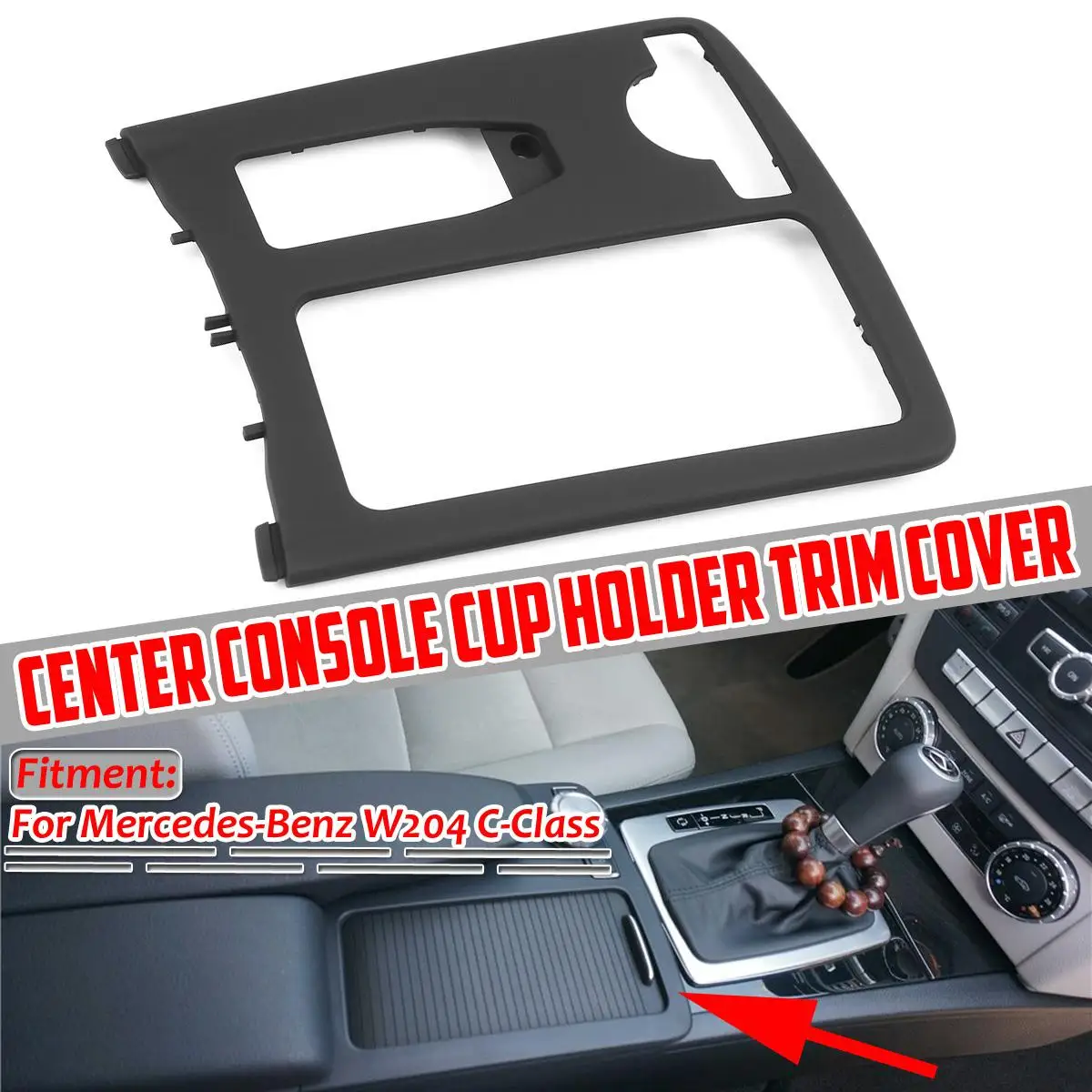 Hot Car Drink Cup Holder Front Center Console Cup Holder Tray Goods Storage For Mercedes For Benz W204 C-Class 2046800107