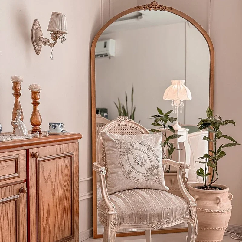 

XX39French home special-shaped European retro custom wall-mounted fitting mirror floor-to-ceiling large mirror
