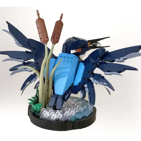 154 पीस MOC किंगफिशर हेड MOD बिल्डिंग ब्लॉक मॉडल, परिष्कृत पक्षी मूर्तिकला, प्रकृति प्रेमियों के लिए DIY शैक्षिक प्रदर्शन 8 best sales लेगो सिर - №5