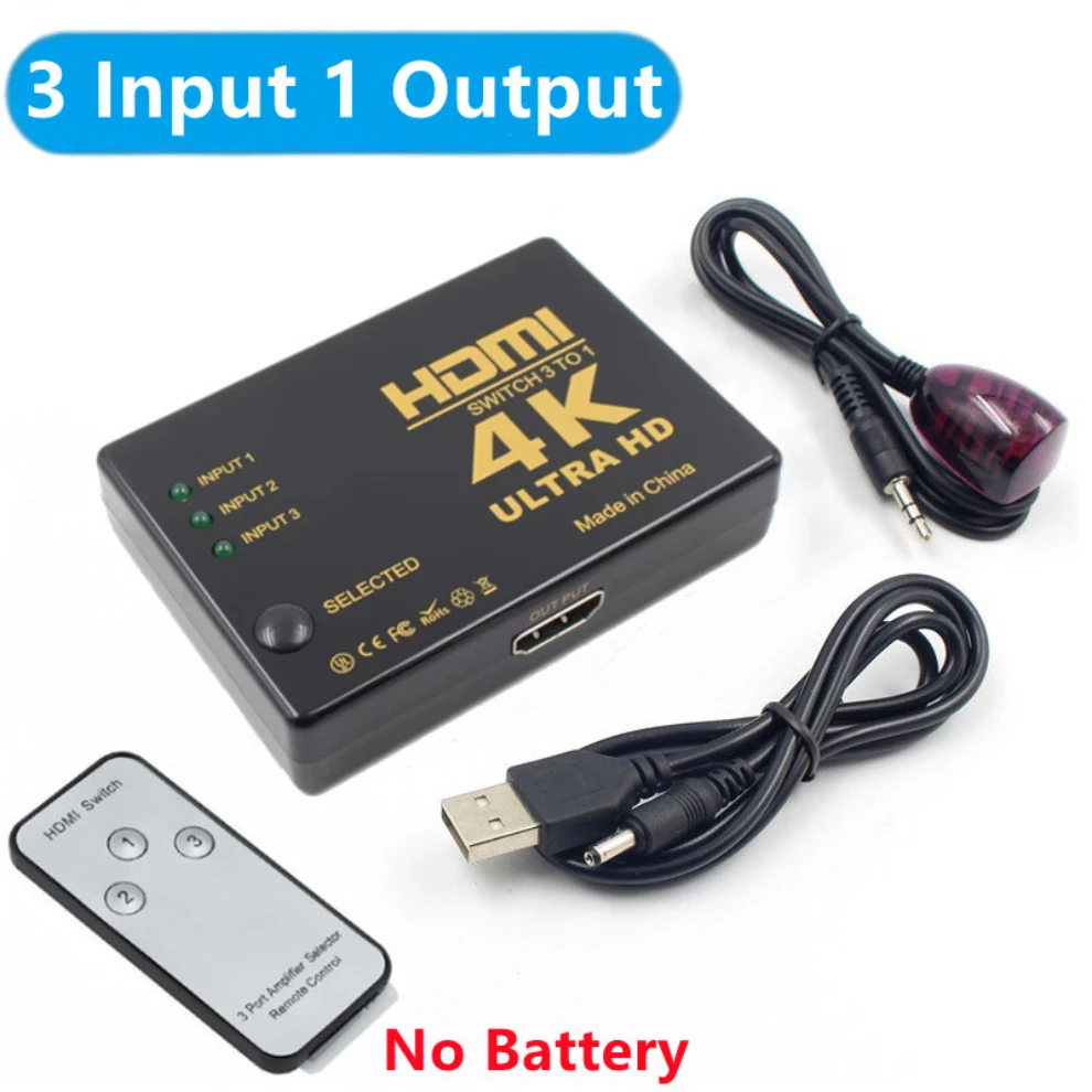 5 in 1 out HDMI Switch KVM Switcher HD 4K Video Switches Splitter 3X1 5x1 HDMI Switcher Hub Adapter für Xbox PS4 DVD HDTV PC
