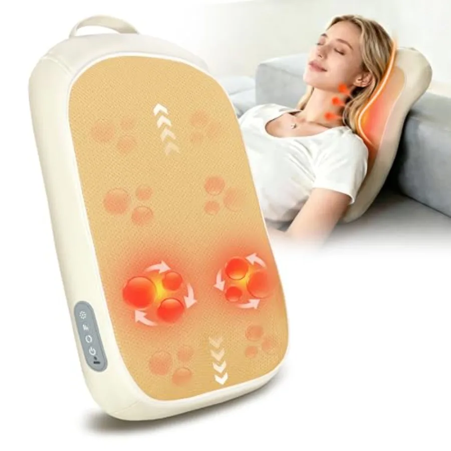 

Cordless Shiatsu Back and Neck Massager with Heat for Pain Relief Deep Tissue Up and Down Rolling Kneading Massage in Black Ide