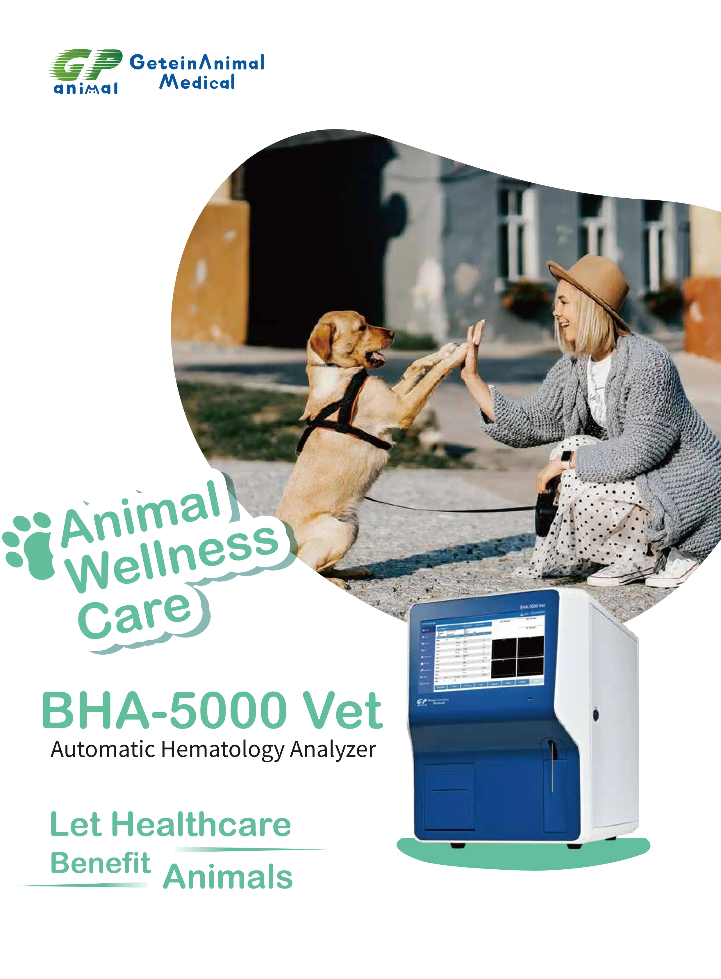 Automated Blood Test Medical Cbc Machine 5 Part analyzer Price For Pet animal