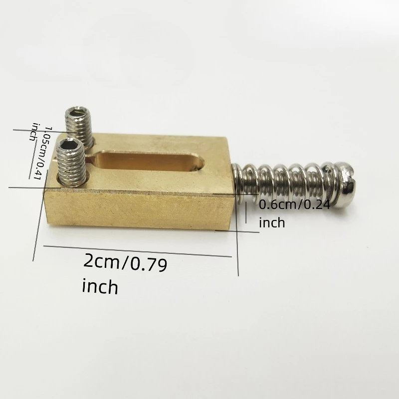 

6 шт./компл., твердая латунь, седло для гитарного моста, 10,5 мм, 10,8 мм, расстояние для струн для электрогитары, басовые детали