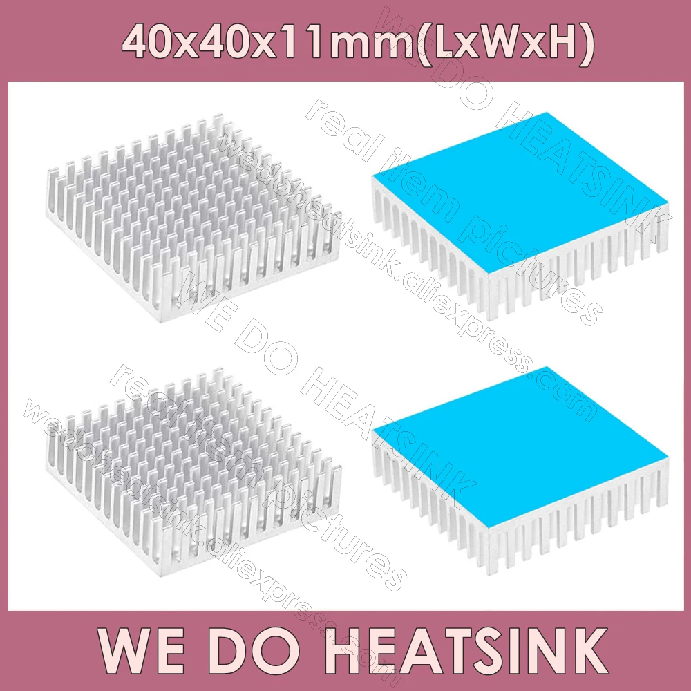 우리는 열 패드가 있거나없는 방열판 40x40x11 mm를 수행합니다. 3D 프린터 부품 네마 17 42 스테퍼 모터용 슬롯 형 알루미늄 방열판 