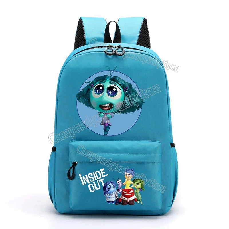 Disney Inside Out 2 School Bag Cartoon Anime Kid Boy Girl Knapsack Teenager Printed Backpack Student Book Bag Rucksack Children