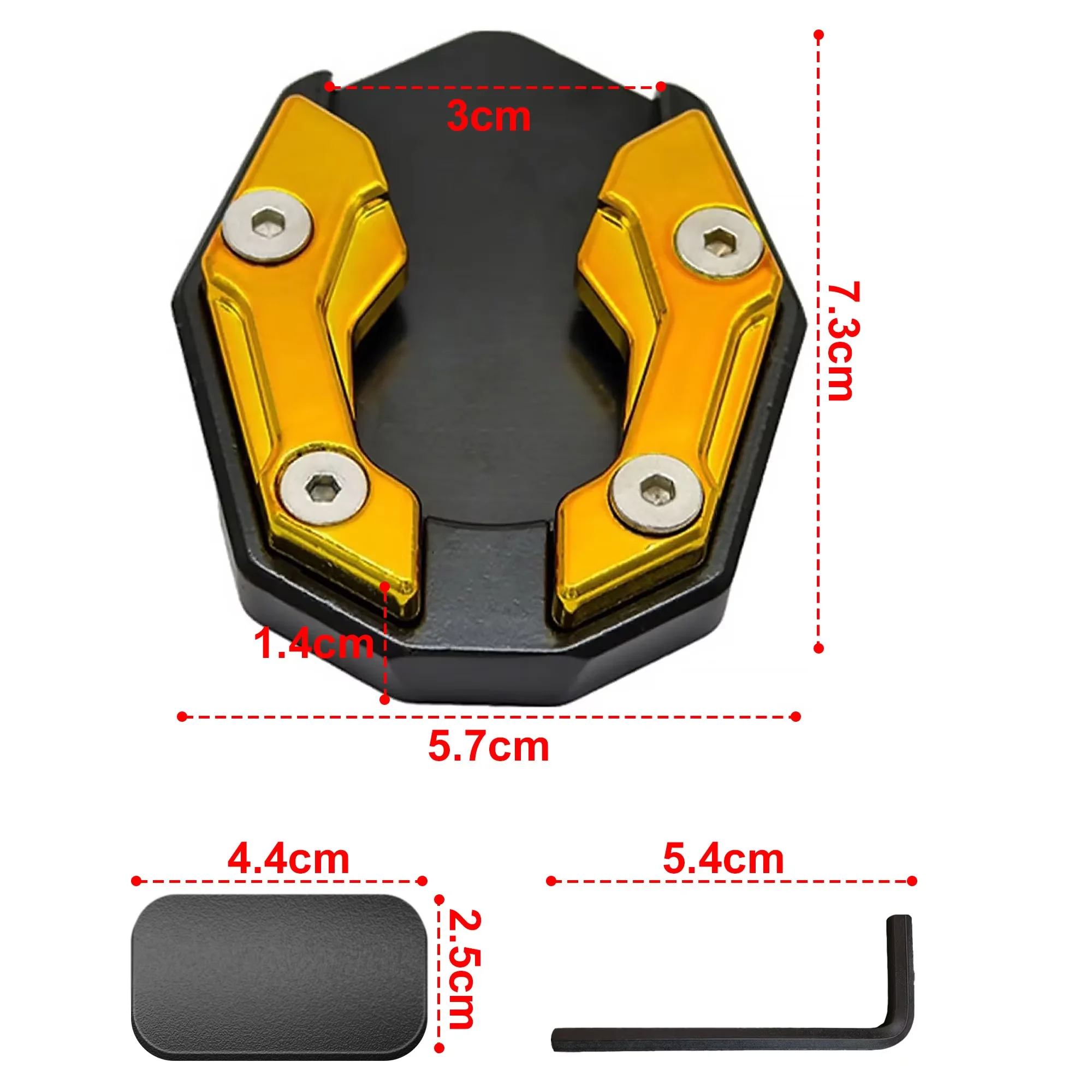 1Pc Motorcycle Tand Extender Foot Side Stand Extension Pad For NMAX Side Stand Enlarge Support Plate Auxiliary Bracket Extension image 4