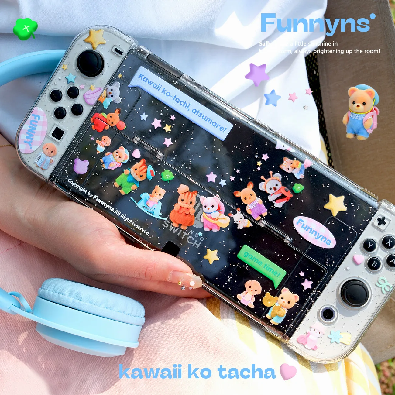 

Прозрачный защитный чехол с мультяшным рисунком для Nintendo Switch 2 OLED Lite, защитный чехол для консоли Joy-Con, аксессуары для док-станции