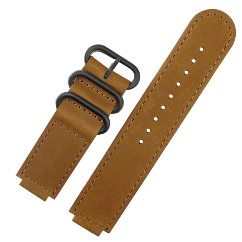 Vintage frosted  cowhide  watch strap For G-SHOCK Casio DW5600 GW-B5600 GM-5600 series modified retro cowhide strap 16mm