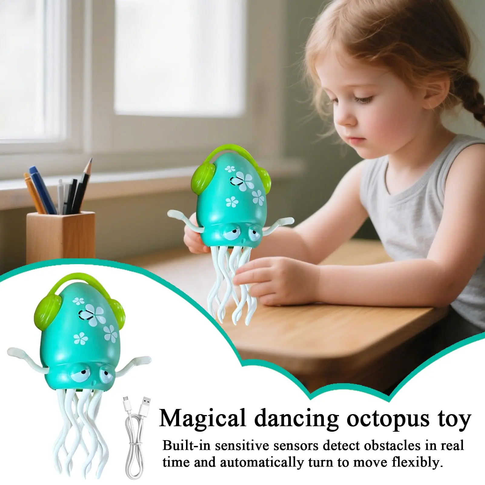 Dança polvo brinquedo desenvolvimento ação polvo com luz led e música brinquedo interativo para a escola sala de aula jardim de infância