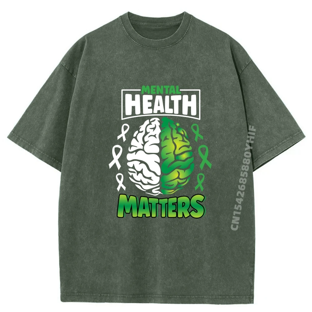 مسائل الصحة العقلية انتشار الوعي الدماغ الشريط الأخضر الفاخرة مصمم لفترة محدودة خاصة غسلها تي شيرت هدية فكرة #4