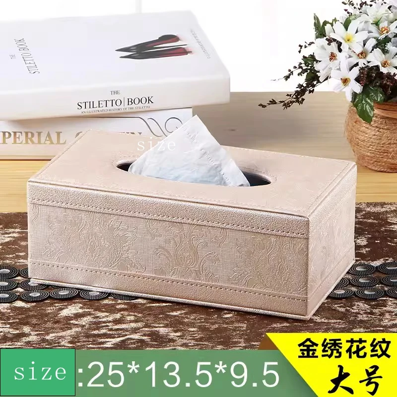 

European style PU Leather+Wood Marble Tissue Boxes Pumping Paper Holder Cover Hotel Home Supplies Tissue Case Decoratio PZJH059