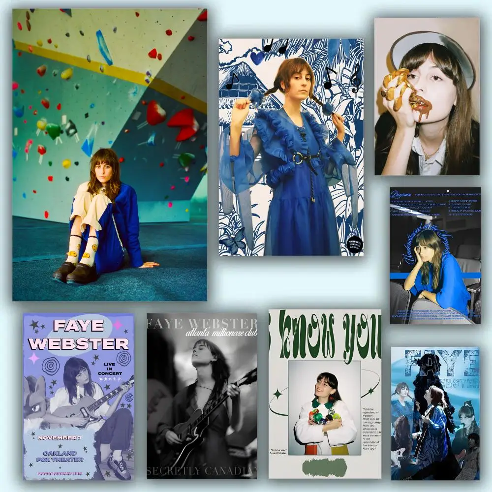 Pôster hd anime tema quente cantor/ost/filme-à prova d'água autoadesivo decoração de casa faye webster cantor quente faye webster