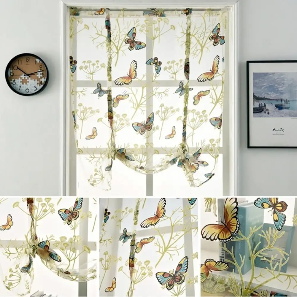 Roman Blind  Beautiful Animal Pattern Roman Blind  Polyester Flower Curtain