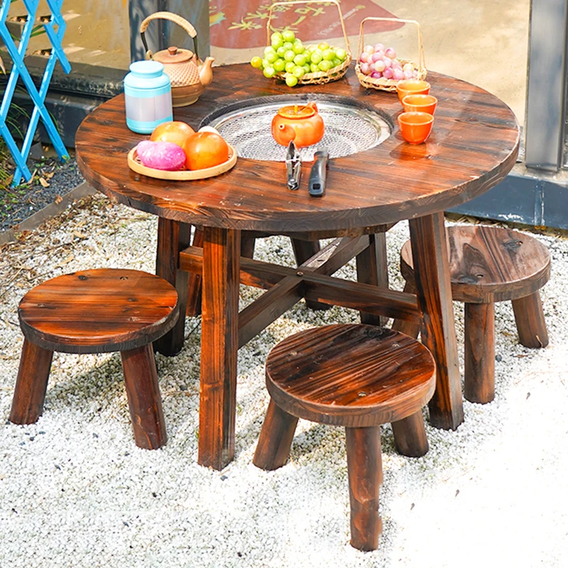 ^Wood Mobile Garden Furniture Sets Round Restaurant Outdoor Study Modern Garden Furniture Sets Lounge Mesa Commercial Furniture