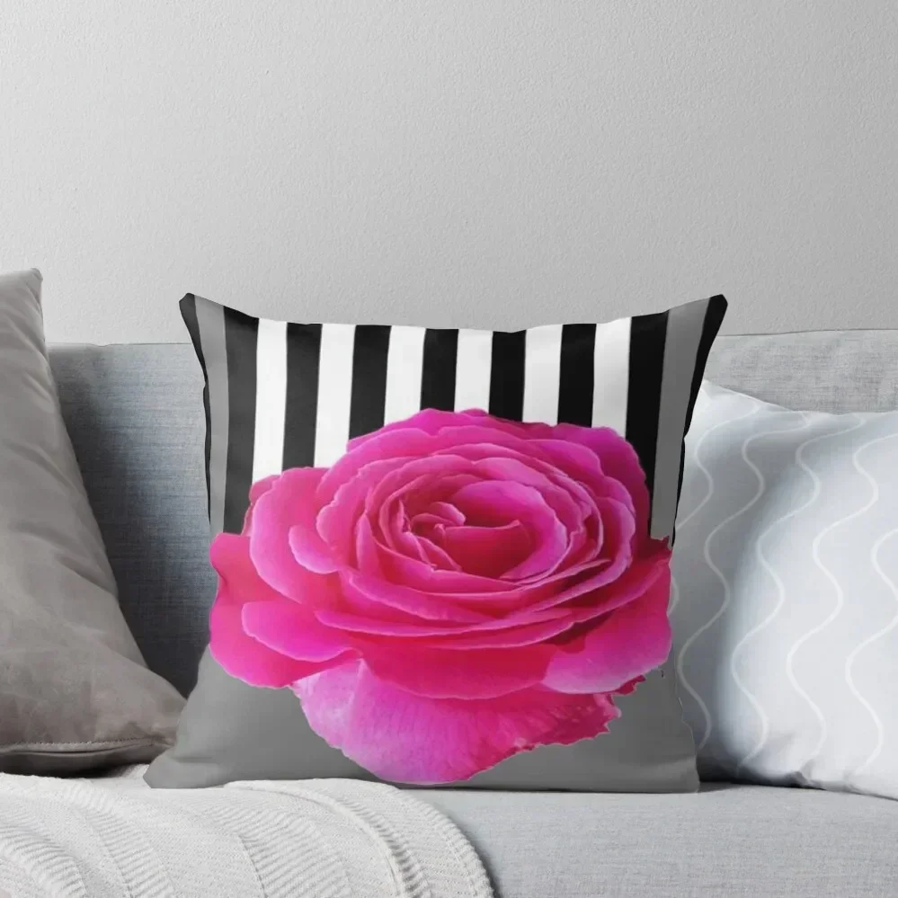 

FUCHSIA PINK MODERN ART BLACK ART Throw Pillow Sofa Decorative Covers Luxury Sofa Cushions Christmas Pillows pillow