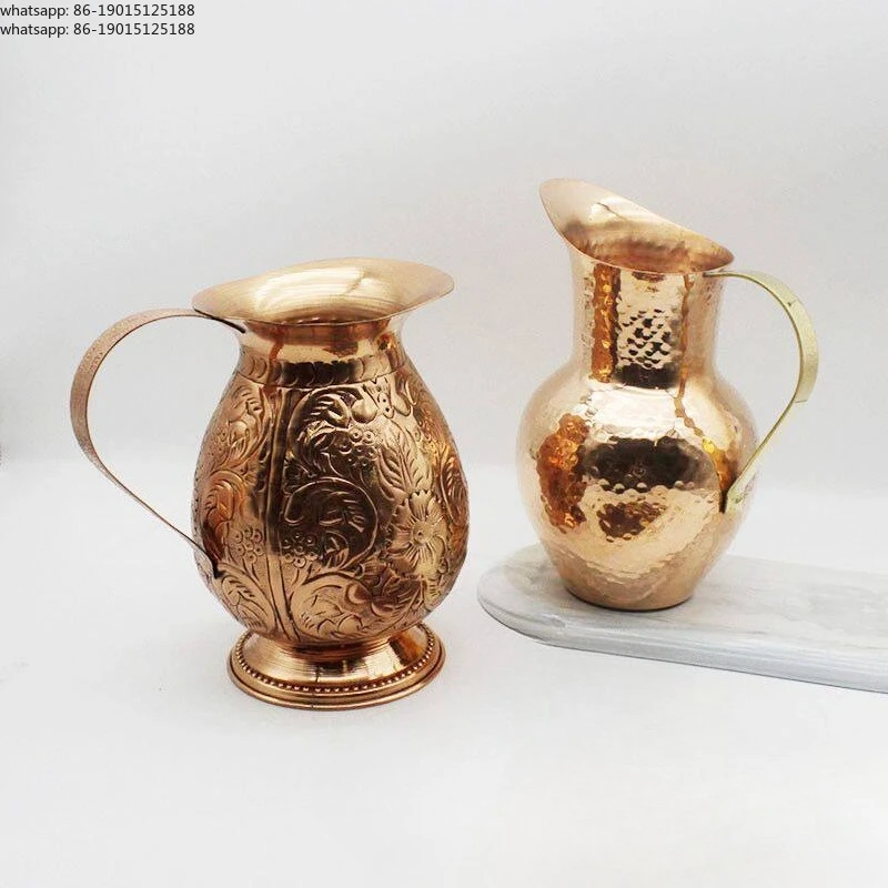 Retro imported pure handmade retro wind copper kettle tied pot large capacity decorative metal ornament