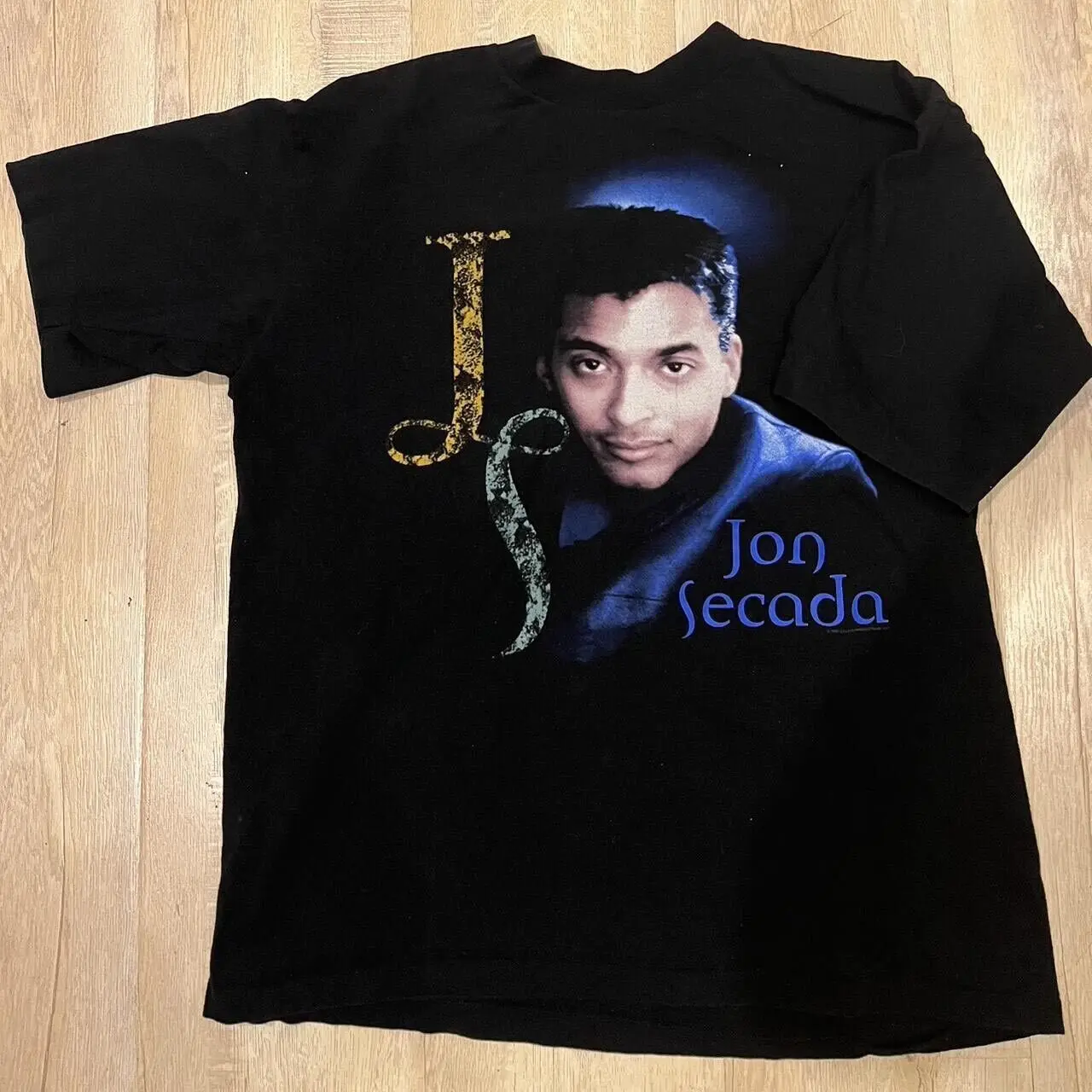 Vtg Jon Secada For Fans Cotton Black All Size T Shirt AA1372