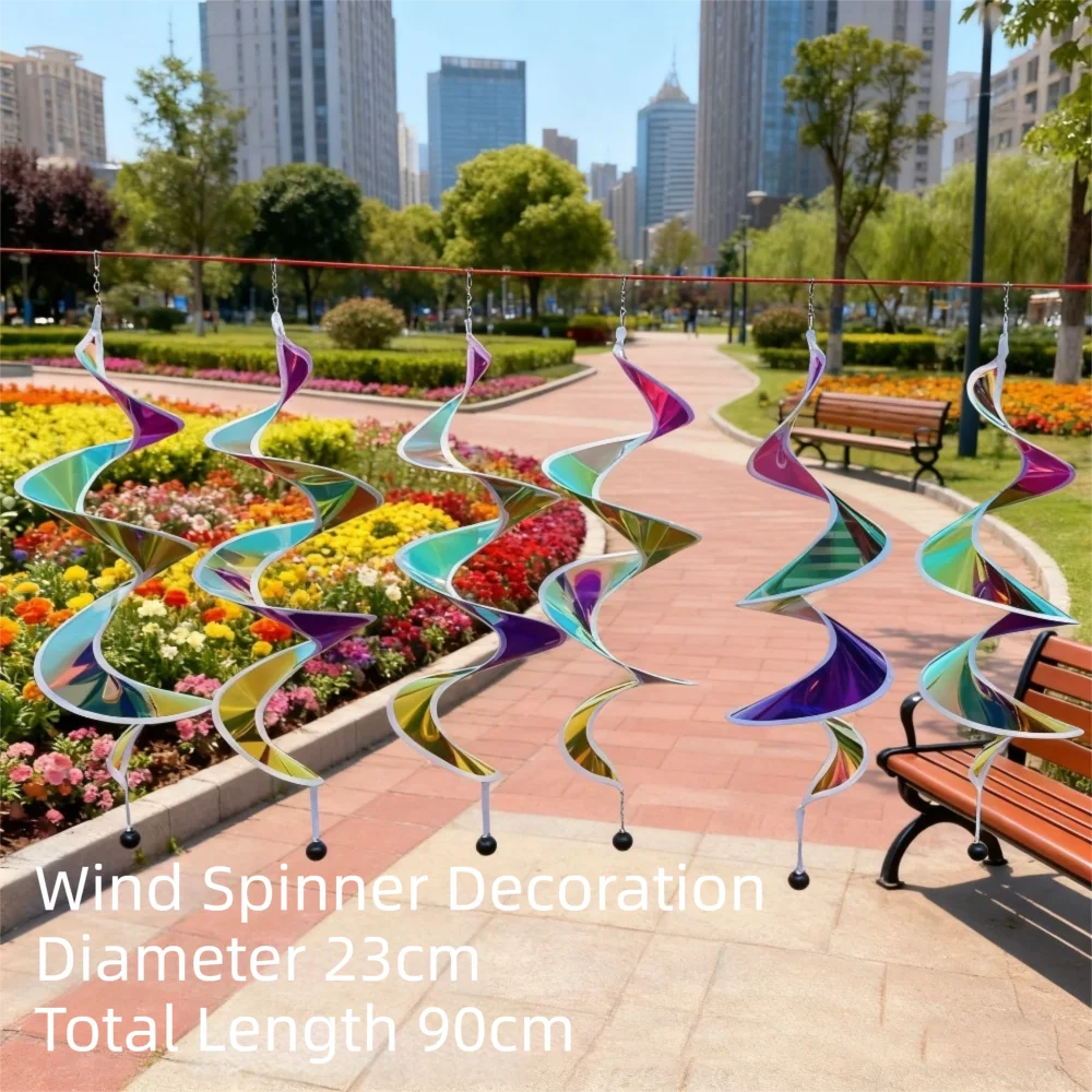 1PC Balloon Random Color Hot Air Balloon Rotating Colorful Wind Spinners Giant Size Plastic Material Wind Strips Camping