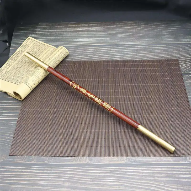 لعبة زخرفة عصا فنون الدفاع عن النفس من خشب الورد روي الذهبي المطلي بالذهب والنحاس وينوان