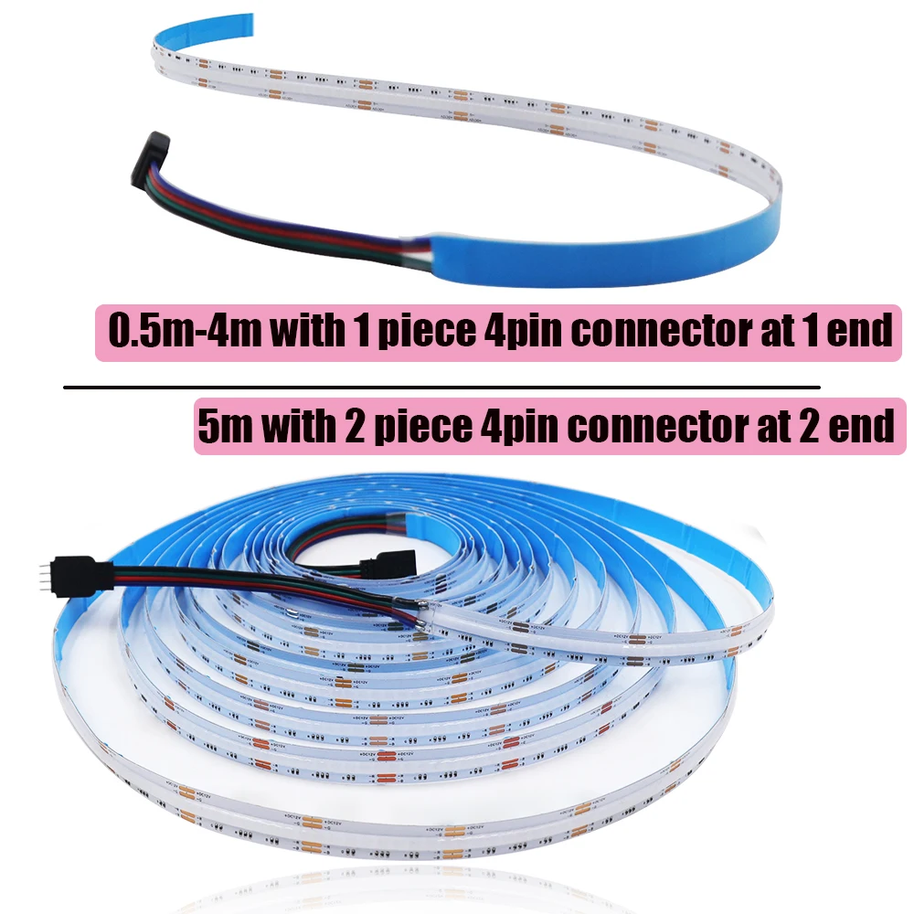 RGB RGBW RGBWW RGBCCT COB LED Strip 12V 24V 840 784LEDs/M Flexible High Bright Dotless Led Tape Diode Flexible Ribbon