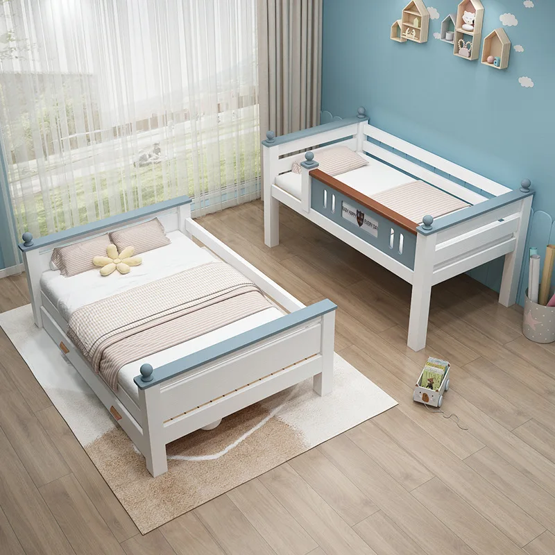 All solid wood upper and lower high and low mother and child beds Double-layer children's beds Small apartment