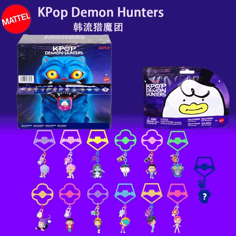 Genuine Mattel Kpop Demon Hunters Blind Box Mini Figurine Keychain Collectible Blind Bag Decorative Bag Charm For Kpop Fans Gift - view 3