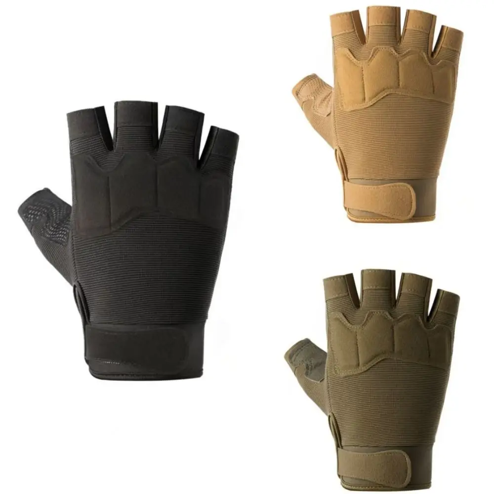 

Wear-Resistant Motorcycle Gloves Anti-Slip Vintage Racing Gloves Goatskin Leather Fingerless Half Finger Gloves