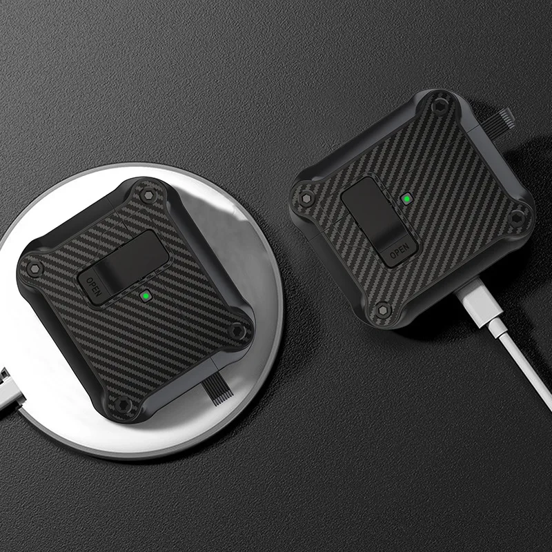 Protector para Airpods 4 2024, funda para auriculares inalámbricos con Bluetooth, interruptor a presión automático, carcasa de bloqueo seguro para nueva funda Airpods 4 ANC