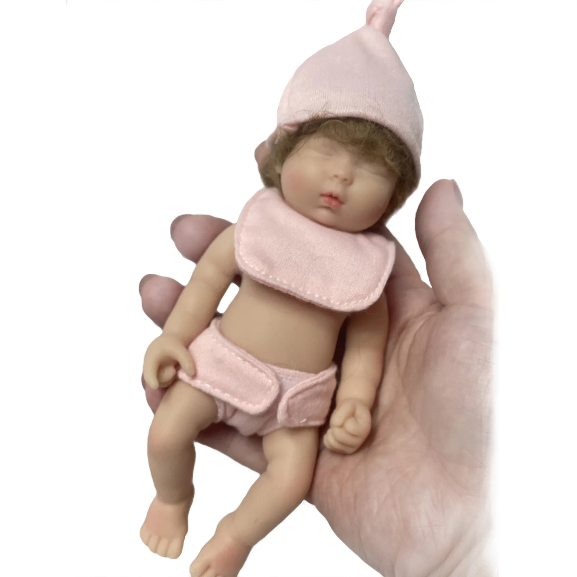 

15CM Solid Full Body Silicone Doll Realistic Mini Soft Bebe Reborn Baby Dolls Newborn Toys Bebê Reborn De Silicone Original