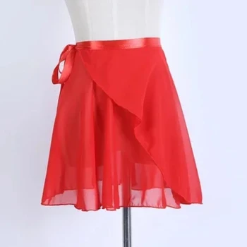 בלט ריקוד חצאית למבוגרים ילדי שיפון טהור צבע פרחוני הדפסת בפועל בגד גוף ריקוד שמלת נשים בלט ריקוד שמלה